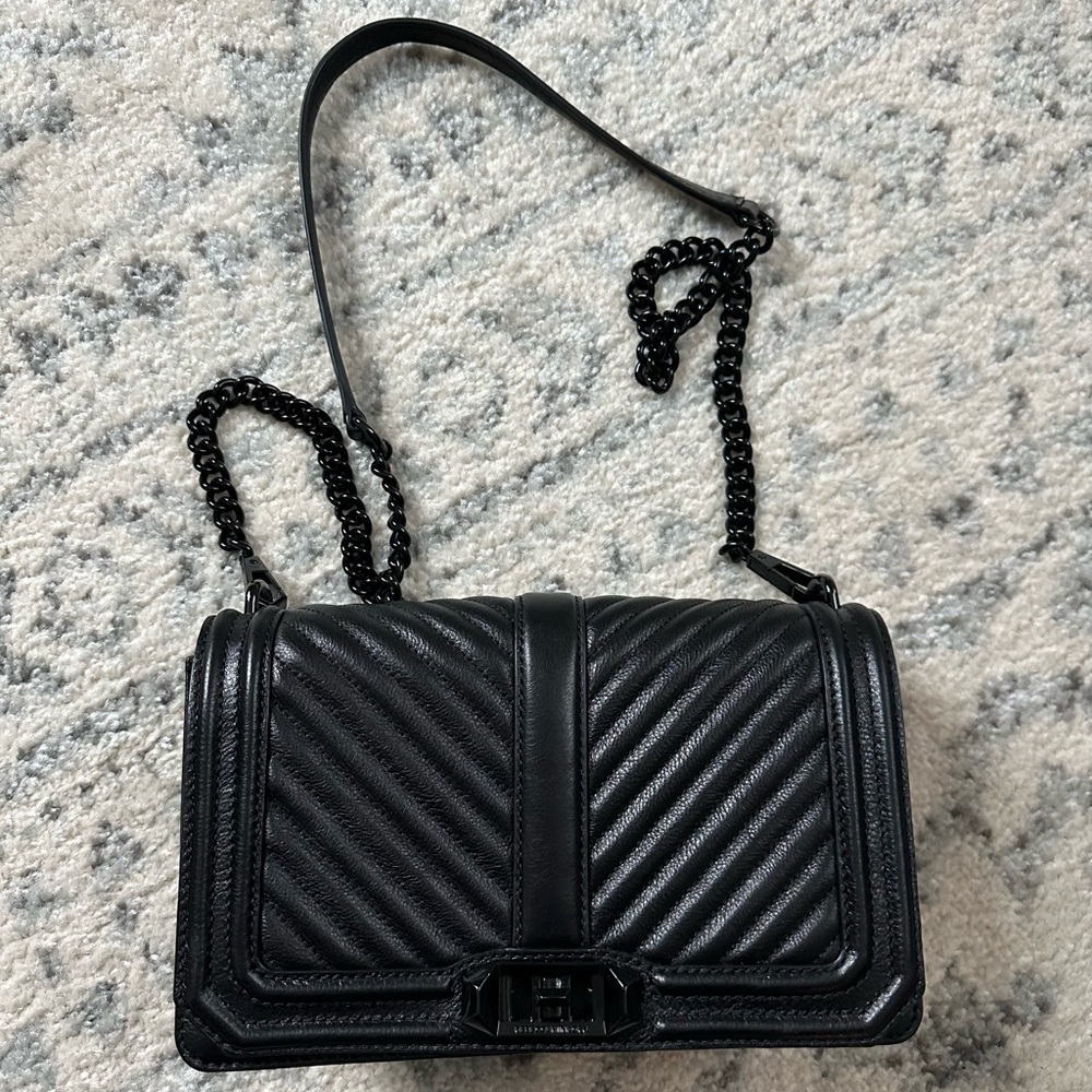 Brand New Rebecca Minkoff Chevron-quilted Crossbody Bag
